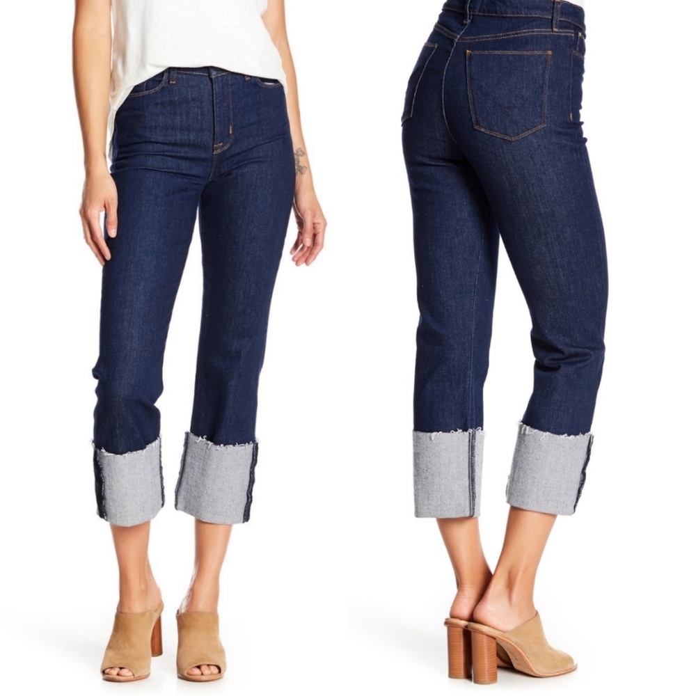 Hudson | NWT Zoeey Cuff Straight Cropped Jeans